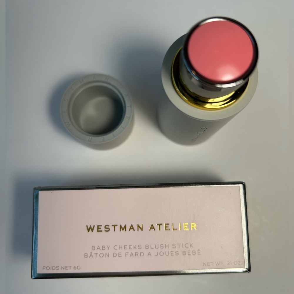 NWT🌷(Coquette) Westman Atelier Baby Cheeks Blush Stick (bright pinky peach)